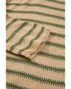 Khaki Stripe Drop Shoulder Casual Sweater - L