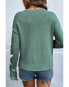 Green Star Pattern Drop Shoulder Sweater - XL