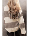 Simply Taupe Colorblock Loose Pullover Sweater - L