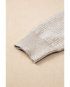 Apricot Thermal Lined Ribbed Knit Mock Neck Sweater - L