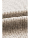 Apricot Thermal Lined Ribbed Knit Mock Neck Sweater - L