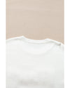 White Tinsel Merry and Bright Graphic Christmas Sweater - L