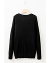 Black Tinsel Merry and Bright Graphic Christmas Sweater - XL