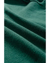 Blackish Green Colorblock Striped Trim Drop Shoulder Sweater - XL