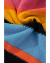 Yellow Colorblock Mixed Textured Drop Shoulder Sweater - M