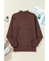 Coffee Western Howdy Boot Graphic High Neck Sweater - L