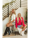 Fiery Red Tinsel Merry Letter Drop Shoulder Baggy Sweater - 2XL