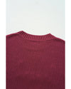 Red Sandalwood Thanks Giving Letter Graphic Crew Neck Sweater - XL