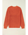 Gold Flame Thanks Giving Letter Graphic Crew Neck Sweater - M