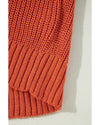 Gold Flame Thanks Giving Letter Graphic Crew Neck Sweater - M
