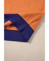 Straw Yellow Color Contrast Edge Mock Neck Slim Fit Sweater - L