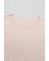 Oatmeal Floral Printed Patchwork Smocked Lantern Sleeve Knit Top - M