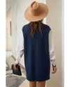 Dark Blue Knit Vest Pullover Sweater - XL
