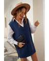 Dark Blue Knit Vest Pullover Sweater - XL