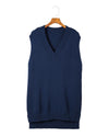 Dark Blue Knit Vest Pullover Sweater - XL