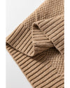 Parchment Cable Knit Drop Shoulder Loose Fit Sweater Dress - XL
