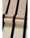 Khaki Stripe Color Block Quarter Zip Collar Short Sleeve Sweater Dress - L