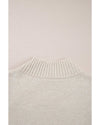 Parchment Pearl Beaded High Neck Bodycon Sweater Dress - L