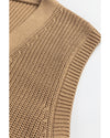 Parchment V Neck Buttoned Front Sweater Vest - XL
