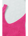 Rose Cropped Woolen Knit Vest - L