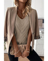 Parchment Chevron Pointelle Knit Spaghetti Straps Sweater Vest - L