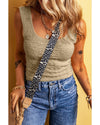 Apricot Textured U Neck Slim Fit Sweater Vest - 2XL