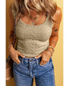 Apricot Textured U Neck Slim Fit Sweater Vest - XL