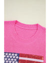 Bonbon Sparkling American Flag Knitted Vest - M