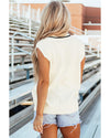 White Vintage Game Day Sweater Vest - L