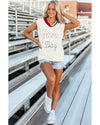 White Vintage Game Day Sweater Vest - M