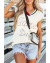 White Vintage Game Day Sweater Vest - M