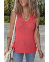 Flamingo Textured Knit U Neck Slim Fit Sweater Vest - XL