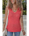 Flamingo Textured Knit U Neck Slim Fit Sweater Vest - XL