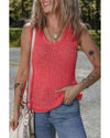 Flamingo Textured Knit U Neck Slim Fit Sweater Vest - XL