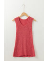 Flamingo Textured Knit U Neck Slim Fit Sweater Vest - XL