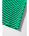 Dark Green Ribbed Criss Cross Halter Neck Sheath Sweater Tank Top - M