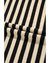 Black Stripe Crew Neck Slim Fit Sweater Vest - M
