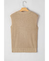 Parchment Western Cowboy Embroidery Round Neck Sleeveless Sweater - S