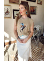 Parchment Western Cowboy Embroidery Round Neck Sleeveless Sweater - XL