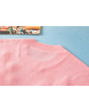 Pink Multi Crochet Flower Knit Short Sleeve Sweater Top - L