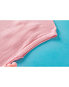 Pink Multi Crochet Flower Knit Short Sleeve Sweater Top - XL