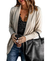 Azura Exchange Khaki Super Soft Long Sleeve Open Cardigan - L