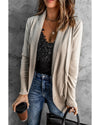 Azura Exchange Khaki Super Soft Long Sleeve Open Cardigan - M