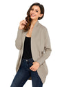 Azura Exchange Khaki Super Soft Long Sleeve Open Cardigan - XL