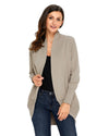 Azura Exchange Khaki Super Soft Long Sleeve Open Cardigan - 2XL