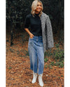 Black Knotted Keyhole Nape Short Sleeve Knit Sweater - S