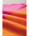 Flamingo 2-tone Color Block Knit Cap Sleeve Sweater Top - L