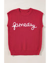 Racing Red Game Day Rugby Football Season Sweater Vest - M