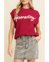 Racing Red Game Day Rugby Football Season Sweater Vest - S
