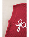 Racing Red Game Day Rugby Football Season Sweater Vest - S